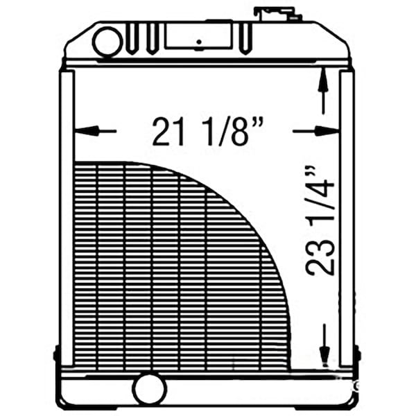 Aftermarket Fits John Deere Radiator 410B 410C 410D 415 510B 510C 510D 515 610 AT146006 AT16 AT169770 - main